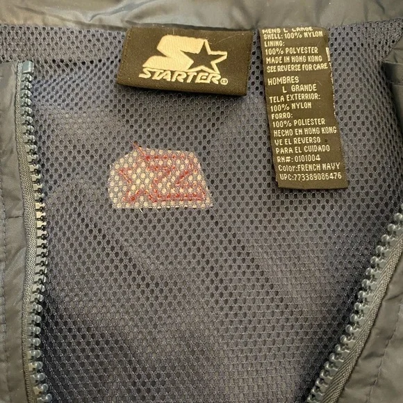 STARTER Vintage Nylon Zip Up Vest, Men’s Large - Picture 6 of 7